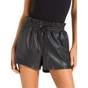 n:philanthropy Emma Vegan Leather Short in Black Cat